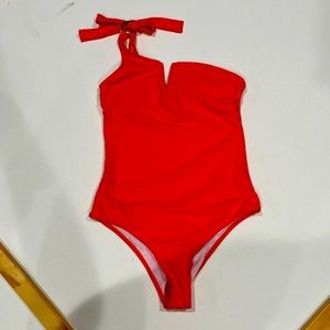 One Shoulder Orange Swimsuit